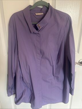 Lilac Button-Accent Women's Blouse